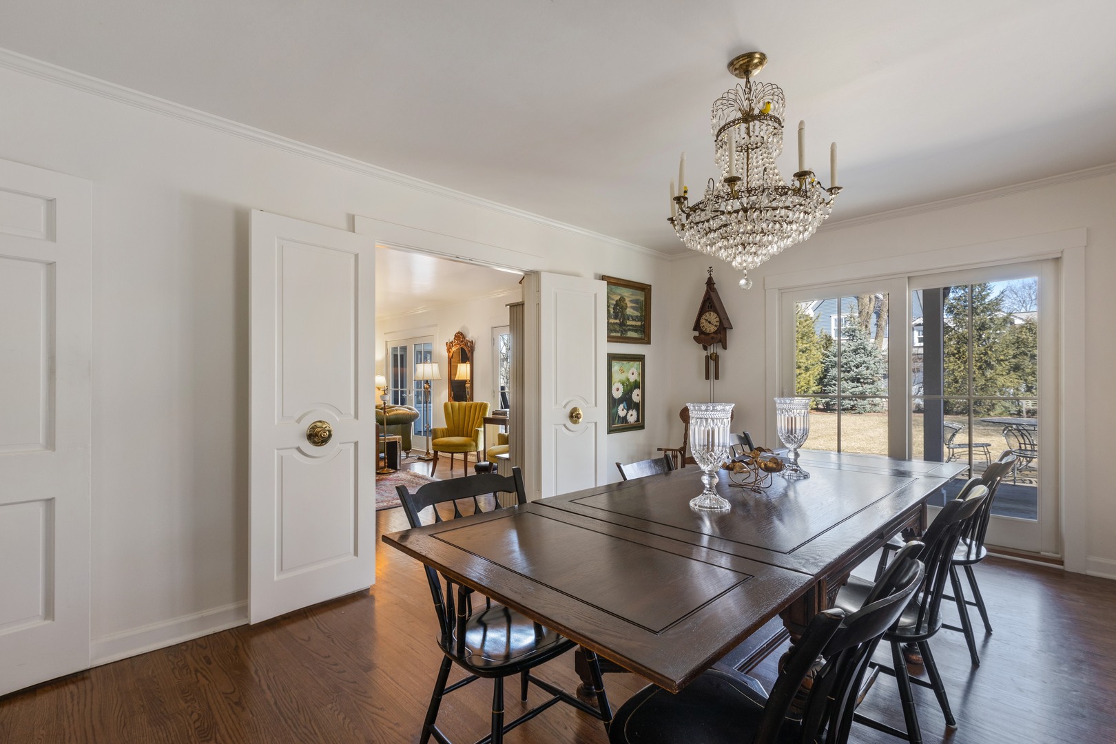 453 Sheridan Road Winnetka, IL 60093 - Photo 8 of 15 a view of a dining room with furniture window and outside view