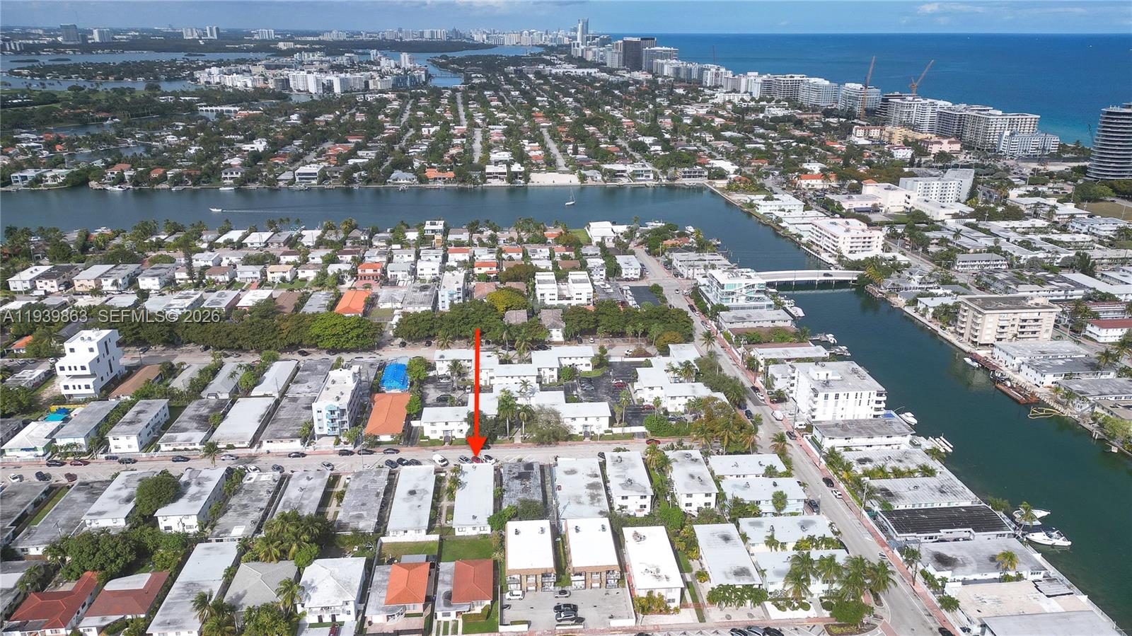 650 83rd Street, Unit 1 Miami Beach, FL 33141 - Photo 14 of 37 an aerial view of residential houses with outdoor space