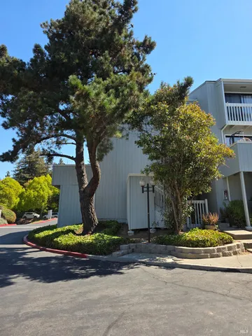a view of a house with a yard and tree s