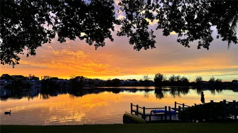 a view of lake from yard