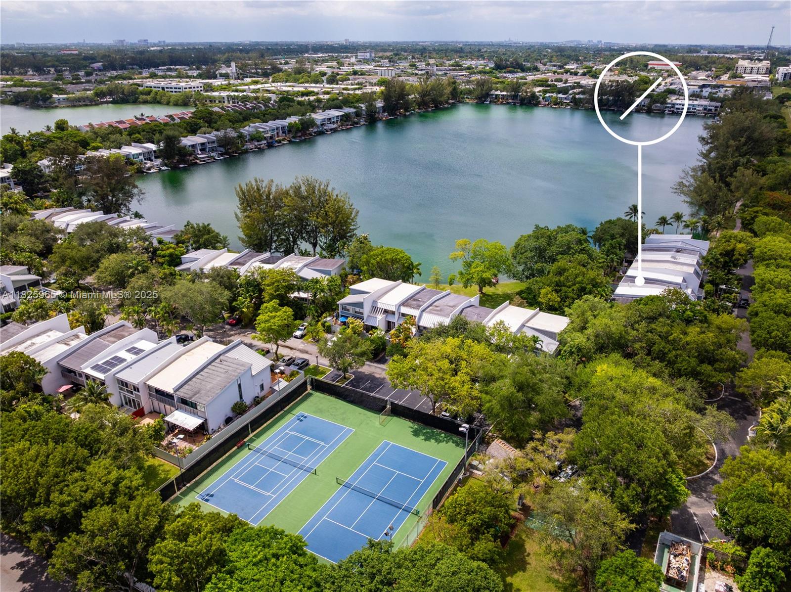 5292 Southwest 69th Place Miami, FL 33155 - Photo 28 of 37 an aerial view of a house with a lake view