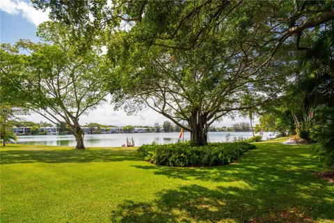 a view of swimming pool with tree s