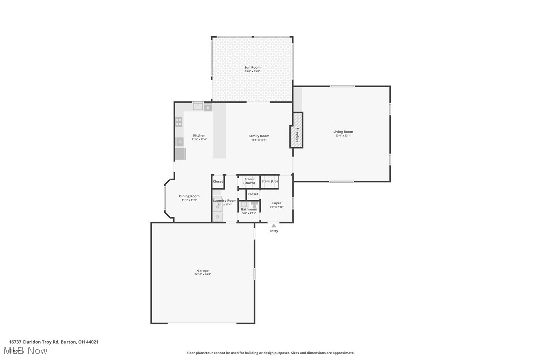 16737 Claridon Troy Road Burton, OH 44021 - Photo 45 of 46 First floor floor plan