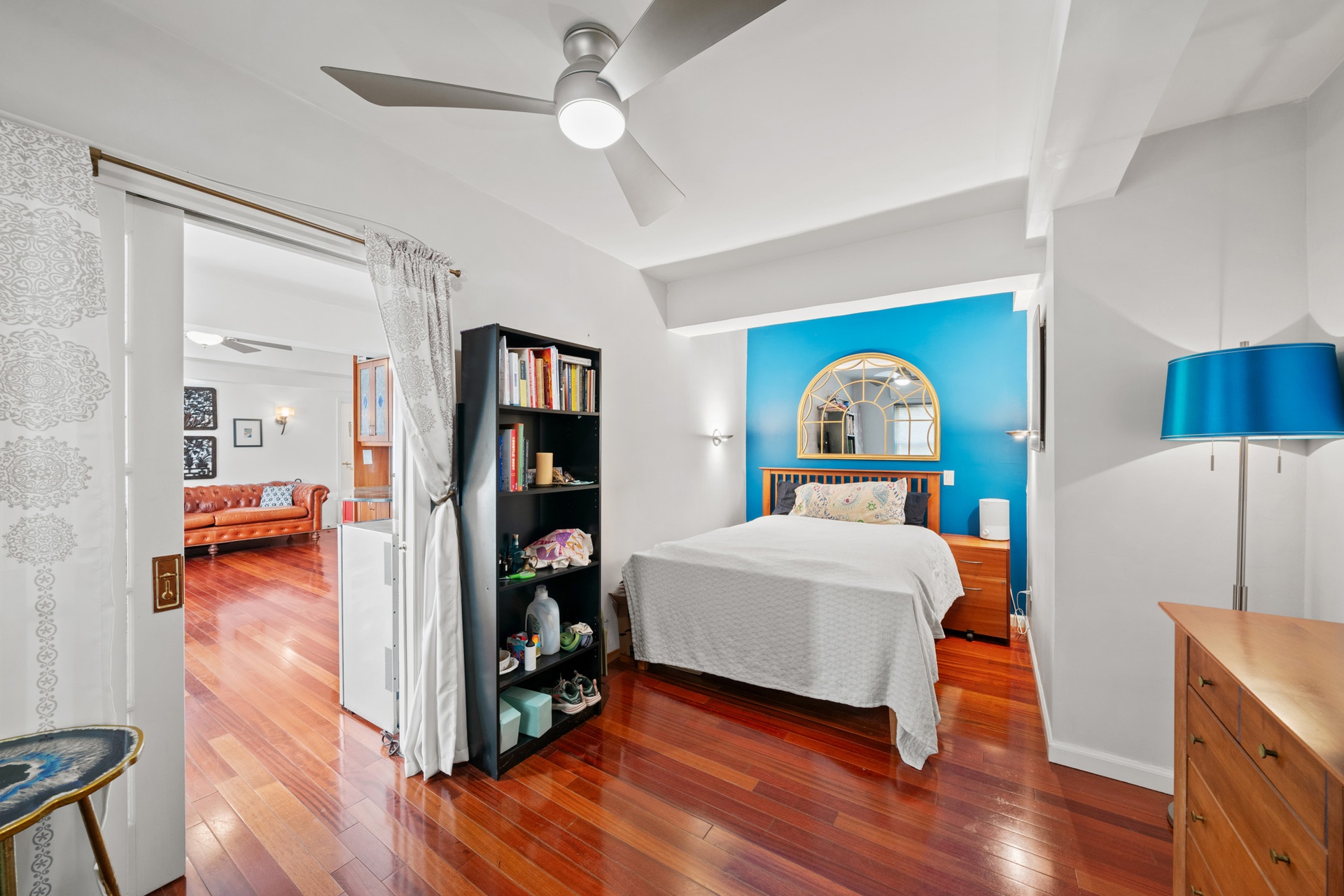 111 Hicks Street, Unit 5QR Brooklyn, NY 11201 - Photo 12 of 19 a view of a bedroom with furniture and wooden floor