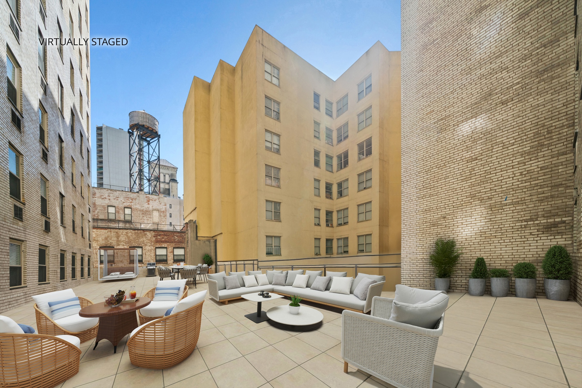 111 Hicks Street, Unit 5QR Brooklyn, NY 11201 - Photo 7 of 19 a view of a patio with couches and a potted plant