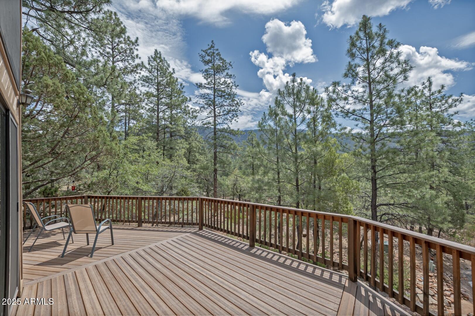 5838 Arroyo Way Pine, AZ 85544 - Photo 8 of 53 a view of a balcony with wooden floor