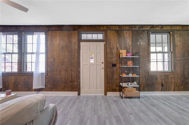 a room with furniture and a window