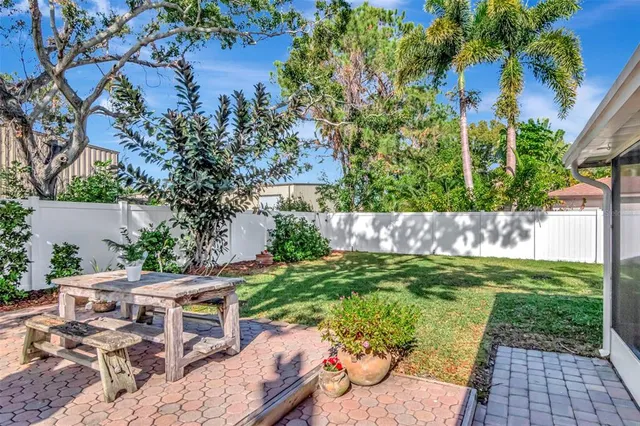 a view of a porch with chairs and a potted plant