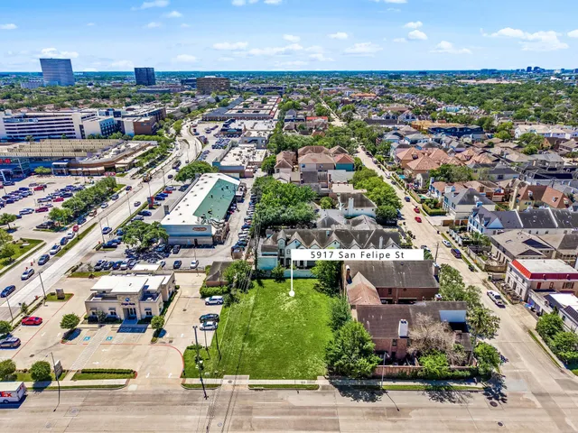 an aerial view of a city