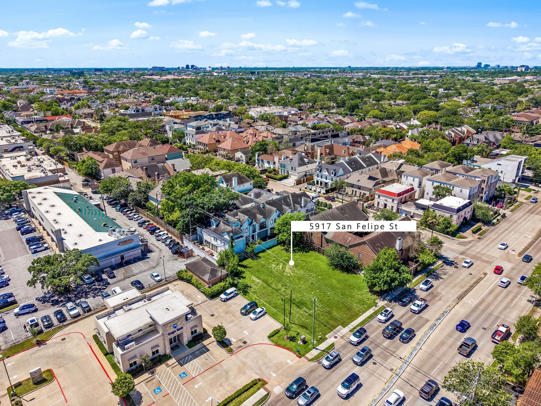 5917 San Felipe Street Houston, TX 77057 - Photo 28 of 41 an aerial view of residential houses with outdoor space