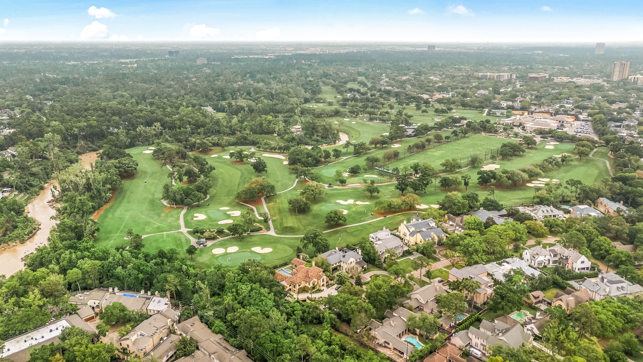 5917 San Felipe Street Houston, TX 77057 - Photo 38 of 41 an aerial view of residential houses with city view