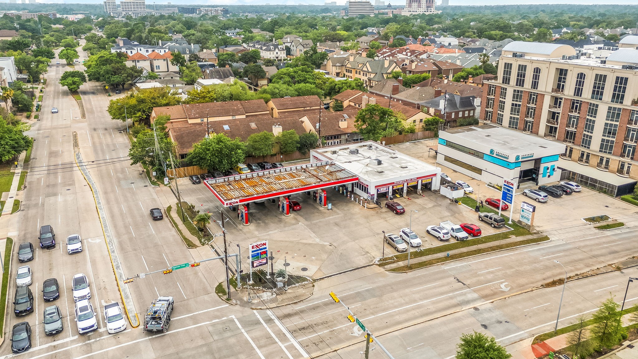 5917 San Felipe Street Houston, TX 77057 - Photo 41 of 41 an aerial view of a city with streets and houses