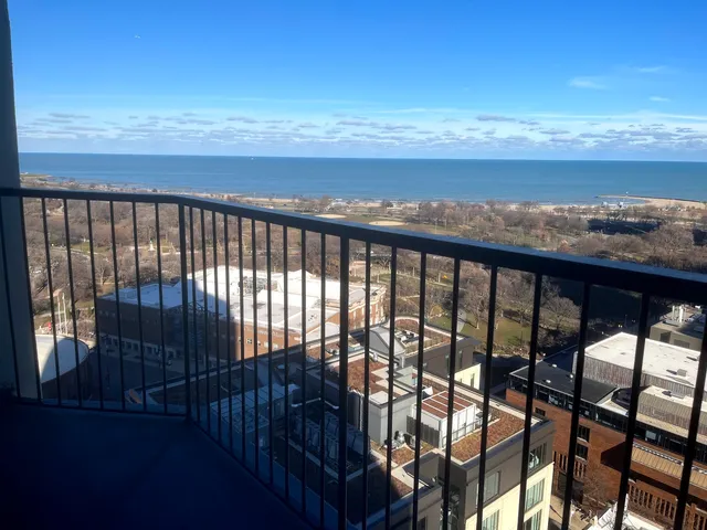 a view of balcony with ocean view