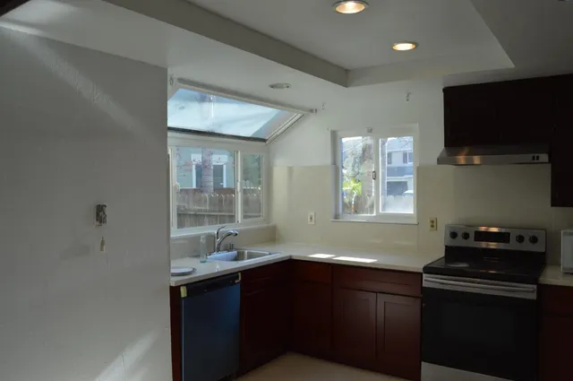 a living room with a fireplace