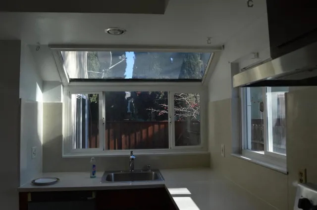 an empty room with a window