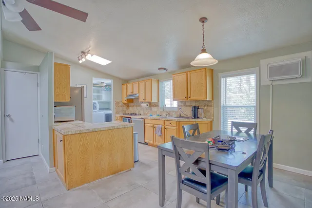 a view of a road with a building in the background