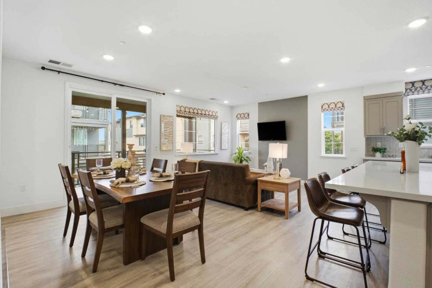 385 Line Street Hayward, CA 94544 - Photo 13 of 38 a view of a dining room with furniture and window