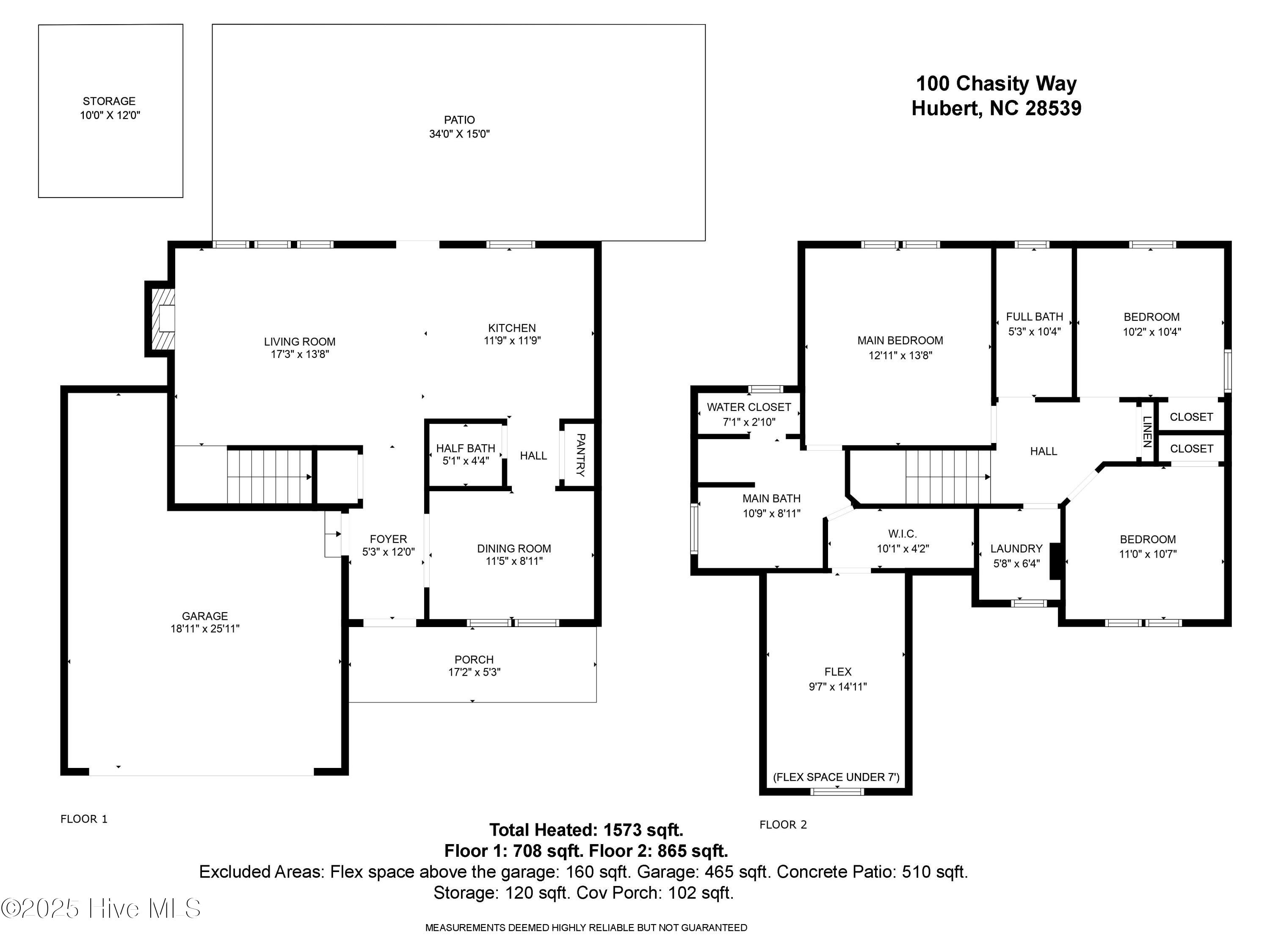 100 Chasity Way Hubert, NC 28539 - Photo 2 of 46 Measurements for 100 Chasity Way