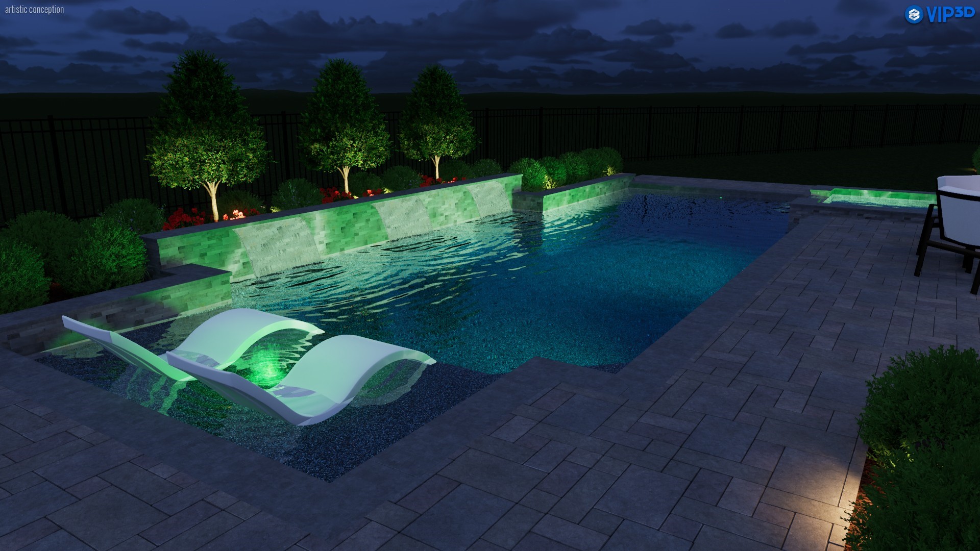 23 Ripple Rush Court The Woodlands, TX 77381 - Photo 9 of 32 **Pool is not included. This is a pool rendering to show the potential of this magnificent lot with the to-be-built Jeff Paul Custom Home**