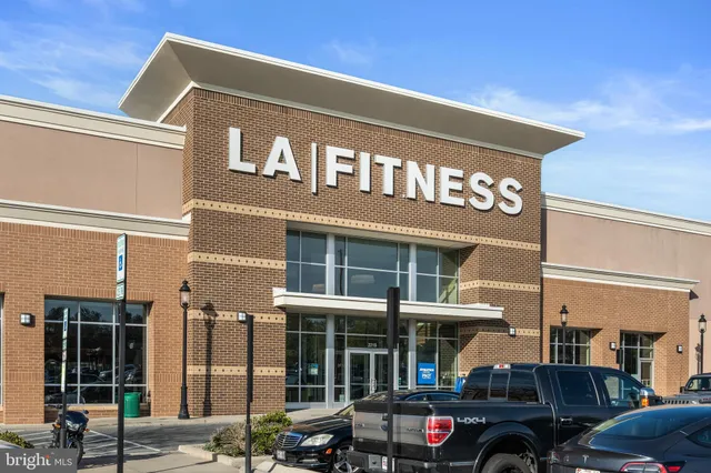 a front view of a building with street view