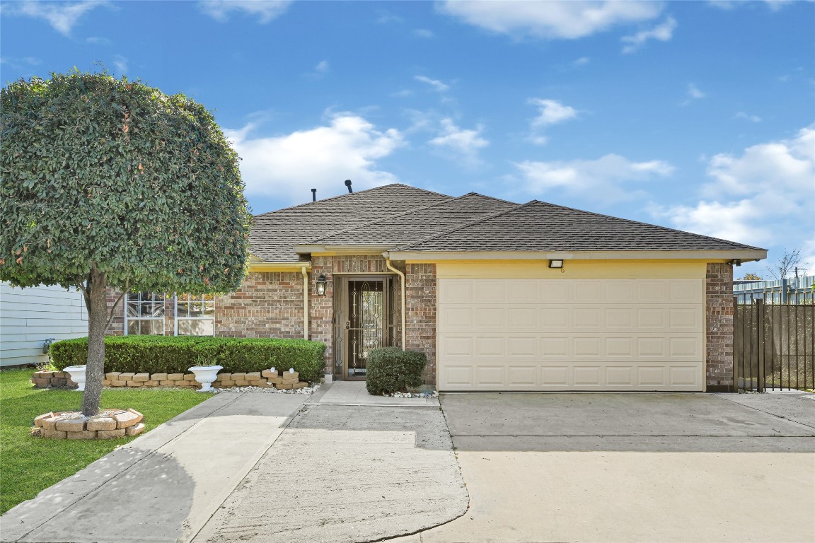 Front view of home. Plenty of room for parking.