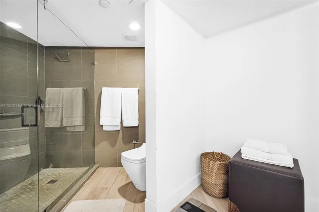 a city view with tall buildings