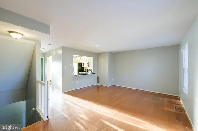 a view of a room and a window