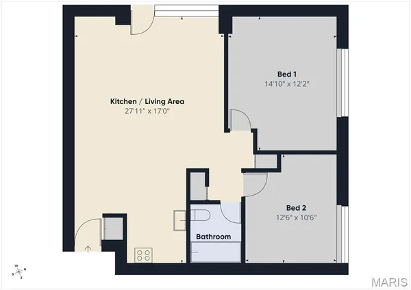 $1,100 | 210 North 17th Street, Unit 201, St. Louis, MO 63103