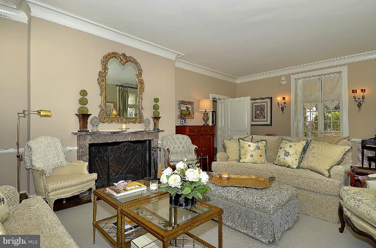 100 Witherspoon Road Baltimore, MD 21212 - Photo 18 of 30 Living Room with 5 sets French doors and Fireplace