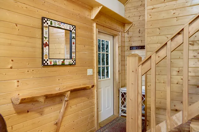 a view of a brick house with a window