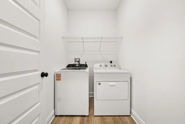 a view of a room with cabinets