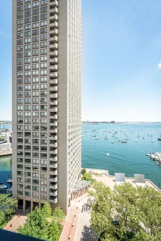 a view of a city with tall buildings