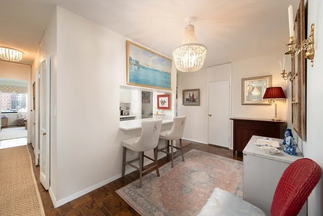 a view of a livingroom and dining room