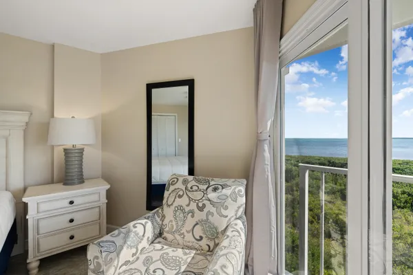 a view of a lake from balcony