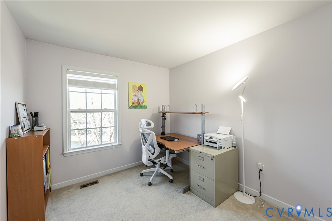 4070 Trisha Trail Midlothian, VA 23112 - Photo 20 of 40 Office area featuring light colored carpet and bas