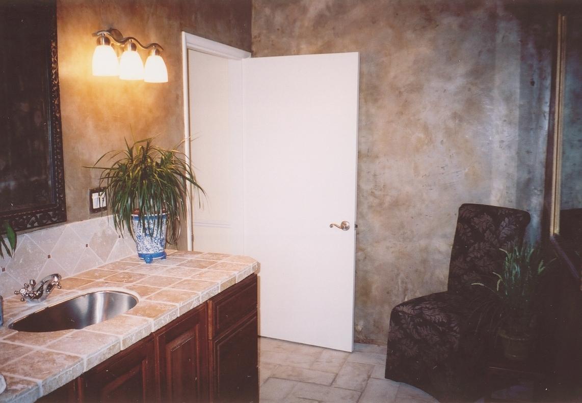 161 Rametto Road Santa Barbara, CA 93108 - Photo 3 of 8 a bathroom with a granite countertop sink and a mirror