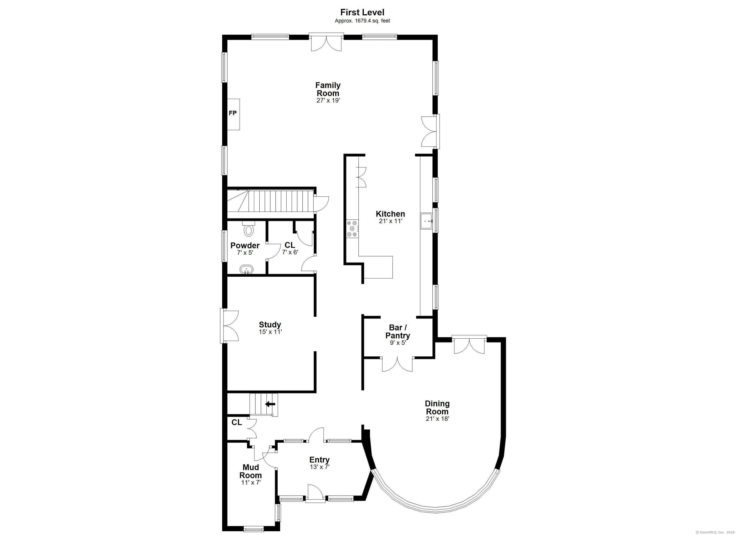 112 Hillspoint Road Westport, CT 06880 - Photo 34 of 36 Floor Plan - First Floor