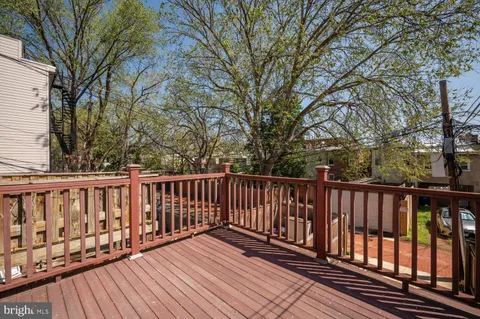 a view of wooden deck