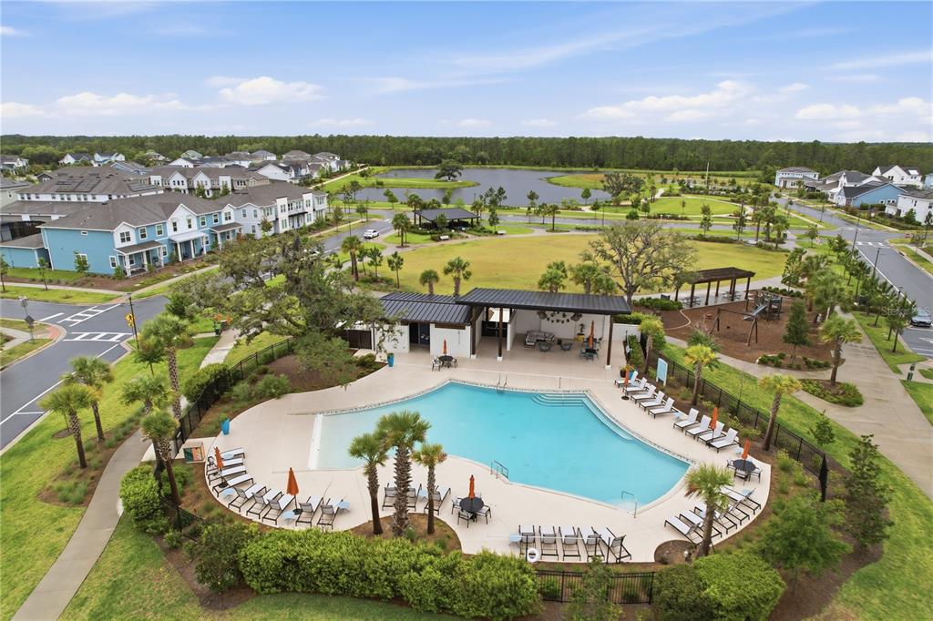 6550 Barnstorm Way St. Cloud, FL 34771 - Photo 29 of 35 an aerial view of residential houses with outdoor space and swimming pool