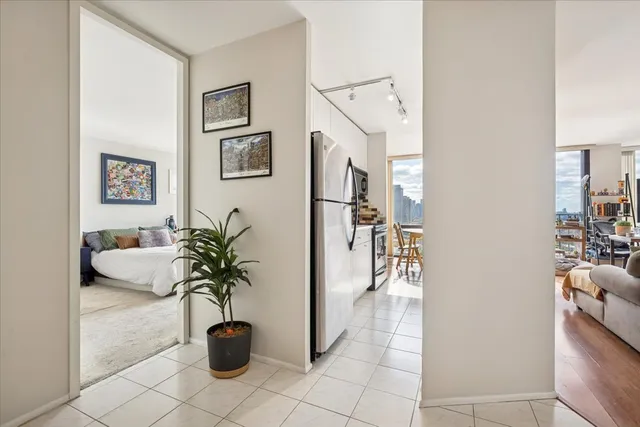 a potted plant sitting on a floor in a living room