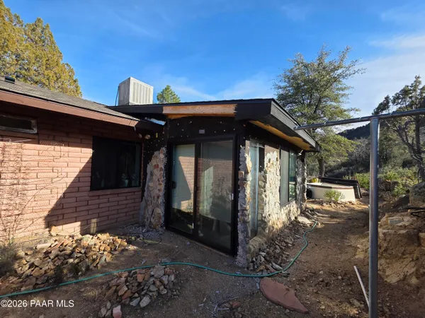 a front view of a house