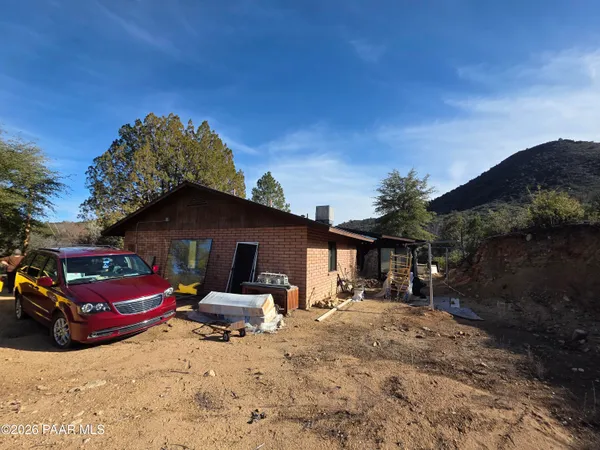 a car parked in front of house