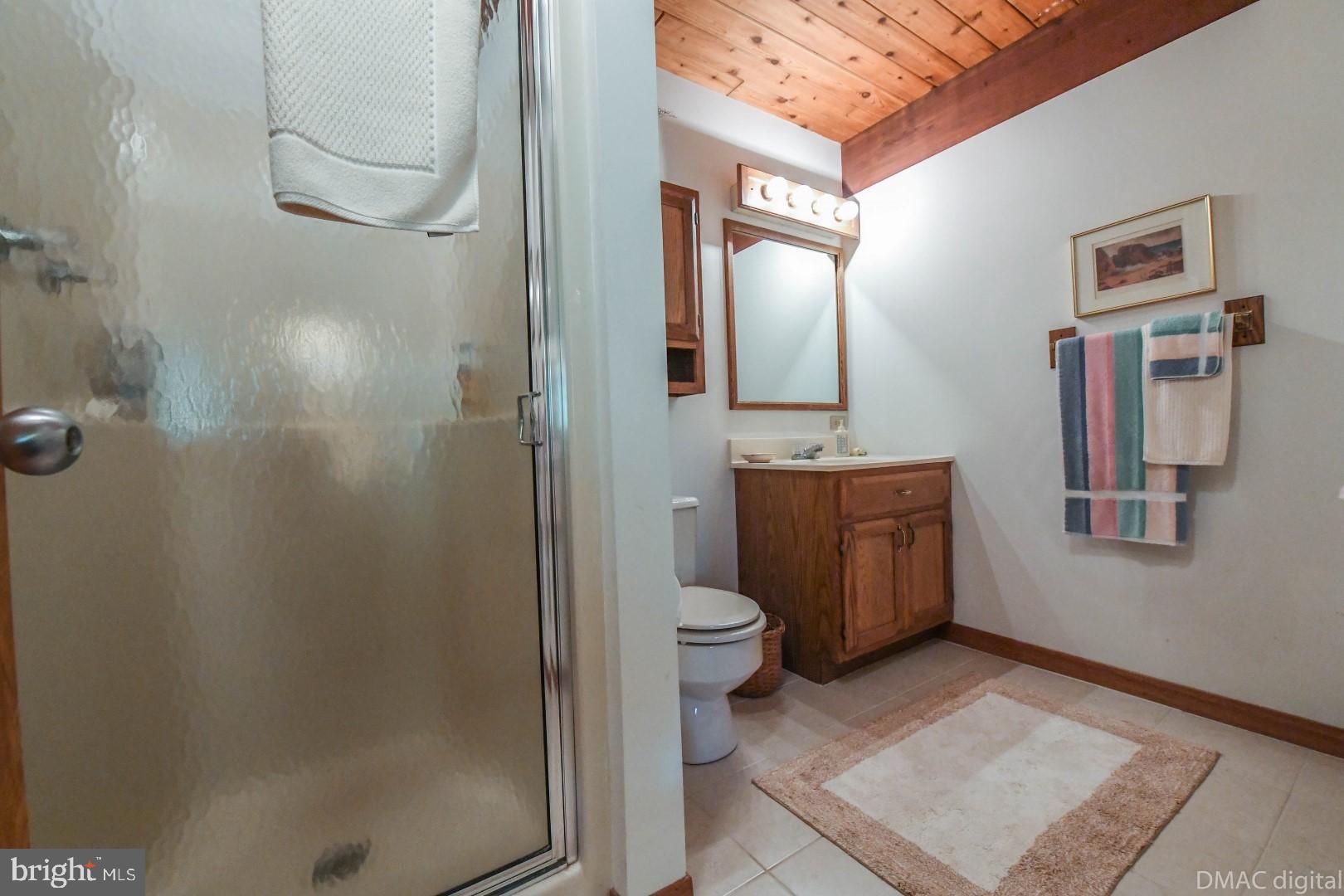 1708 Dahlgren Road Middletown, MD 21769 - Photo 29 of 60 a bathroom with a granite countertop sink mirror and toilet