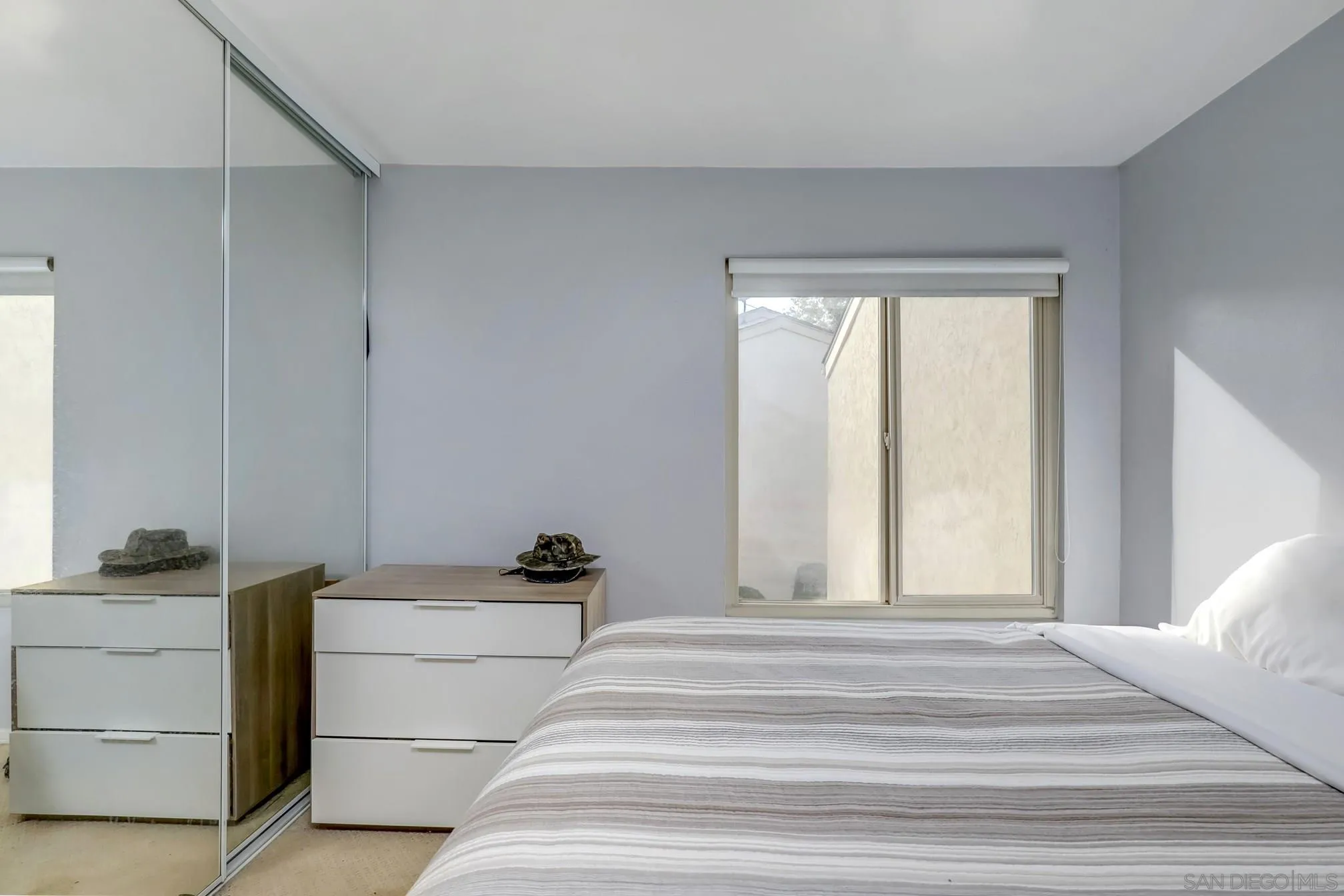 5910 Rancho Mission Road, Unit 40 San Diego, CA 92108 - Photo 10 of 17 a bedroom with a bed and a window