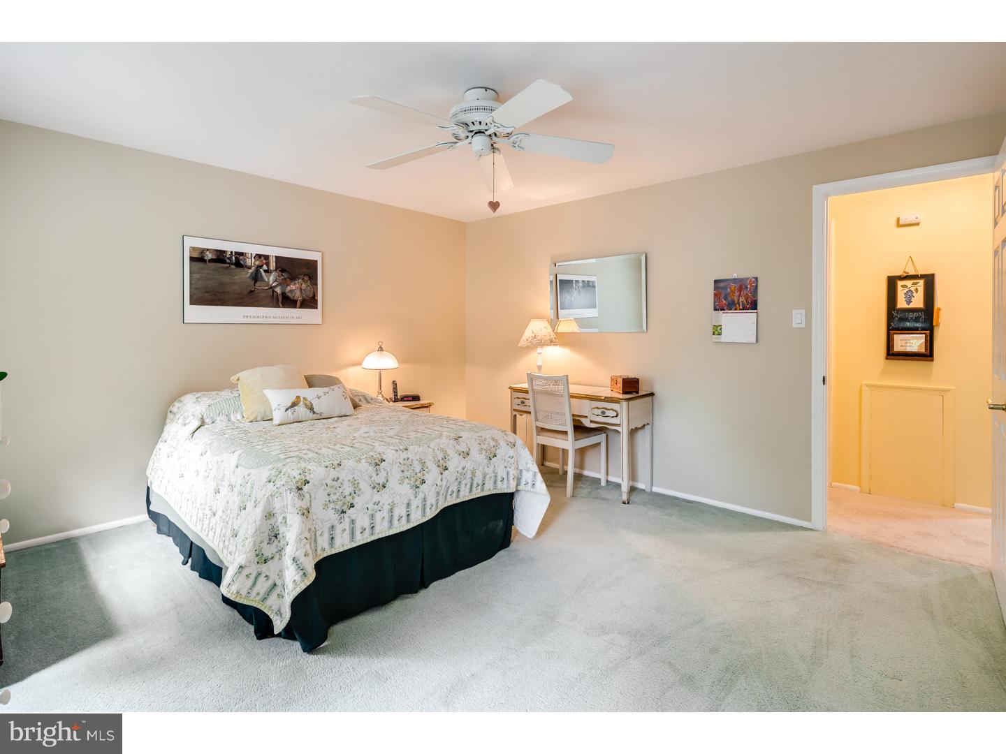 118 Fenwick Road Cherry Hill, NJ 08034 - Photo 17 of 24 a bedroom with a bed and a ceiling fan