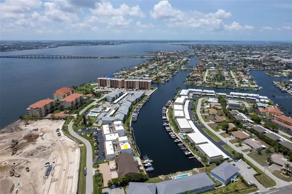 an aerial view of a city