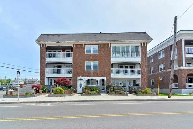 a front view of a building