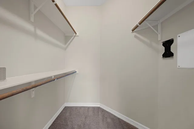 a view of small space with racks on the wall