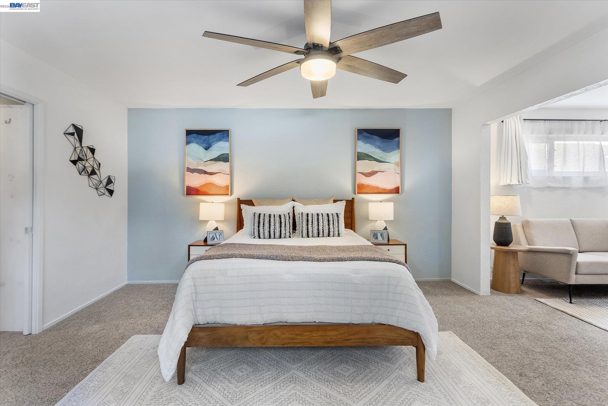 16683 Kildare Road Castro Valley, CA 94546 - Photo 60 of 77 a bedroom with a bed couch and window