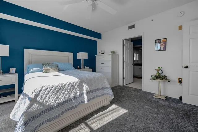 a front view of a building with parking